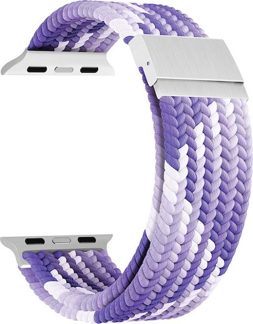 Ремешок на руку Lyambda DSN-18-40-VT плетеный нейлоновый для Apple Watch 38/40/41 mm purple/white