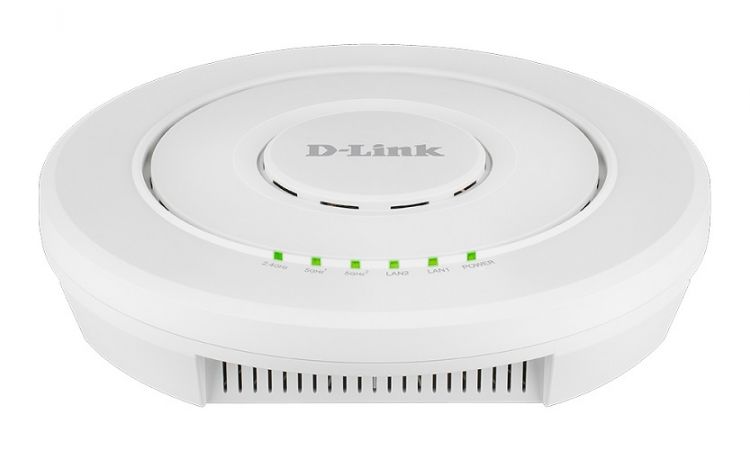 Точка доступа D-link DWL-7620AP/UN/A1A DWL-7620AP AC2200 Wi-Fi Unified PoE Access Point, 2x1000Base-T LAN, 2x4dBi (5GHz)/3dBi (2,4GHz) internal antenn