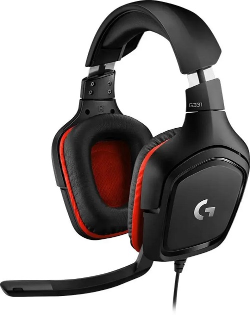 Гарнитура Logitech G331 981-000758 черная/красная 2м мониторные оголовье