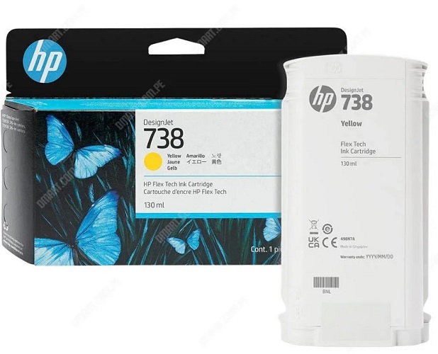 Картридж HP 738 498N7A 130-ml Yellow DesignJet Ink