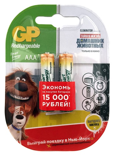 Аккумулятор GP Smart Energy 40AAAHCSV 400mAh, 2шт, size AAA, NiMH