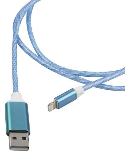 Кабель интерфейсный Red Line УТ000023150 LED USB/Lightning 8-pin, синий