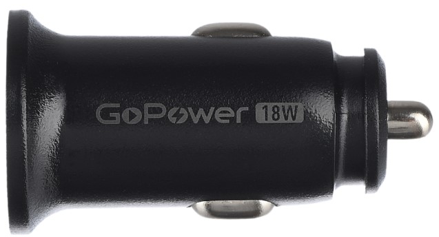 Прочие Зарядное устройство автомобильное GoPower GPQC11-1U 00-00028407 1USB 18W черный (1/100) (1000773522)