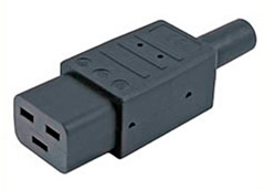 Разъем Hyperline CON-IEC320C19 IEC 60320 C19 220в.16A на кабель, контакты на винтах (плоские контакты внутри разъема)