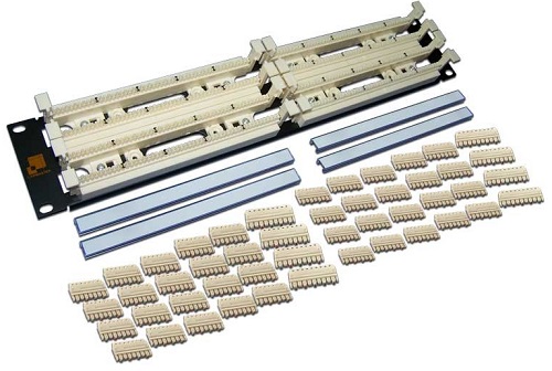Кросс-панели 19 дюймов  Xcom-Shop Кросс-панель Lanmaster LAN-RS110-200FT 110 типа, 200 пар, 19, 2U, с модулями