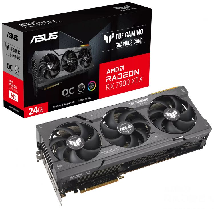 Видеокарта PCI-E ASUS Radeon RX 7900 XTX TUF GAMING OC (TUF-RX7900XTX-O24G-GAMING) 24GB GDDR6 384bit 5nm 1895/20000MHz HDMI/3*DP