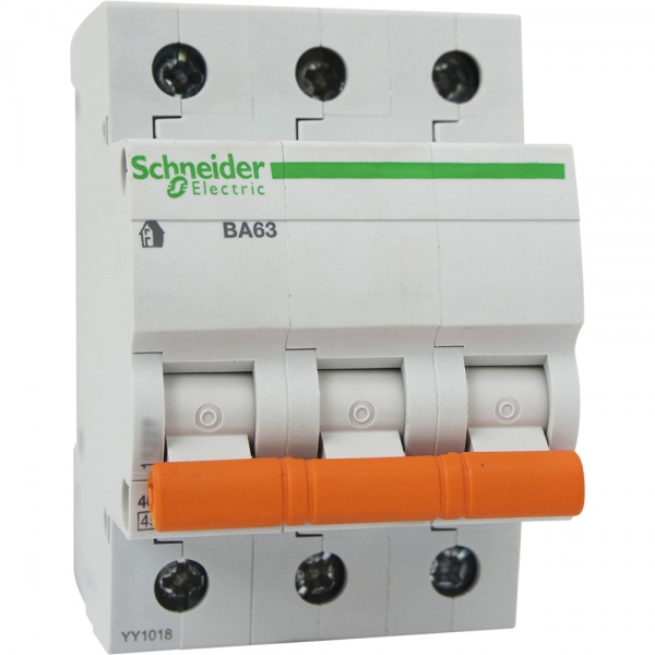 Автоматический выключатель Schneider Electric 11225 ВА63 3P 25A C 4,5 кА (серия Домовой)
