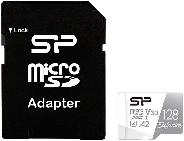 Карта памяти 128GB Silicon Power SP128GBSTXDA2V20SP Superior Pro A2 microSDXC Class 10 UHS-I U3 Colorful 100/80 Mb/s (SD адаптер)