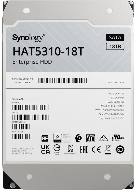 Жесткий диск Synology HAT5310-18T SATA Festplatte 18TB 7200rpm