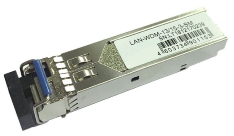  Модуль SFP Lanmaster LAN-WDM-13/15-3-SM BIDI , 1.25G, 1310nm / 1550nm, 3 km, LC, DDM