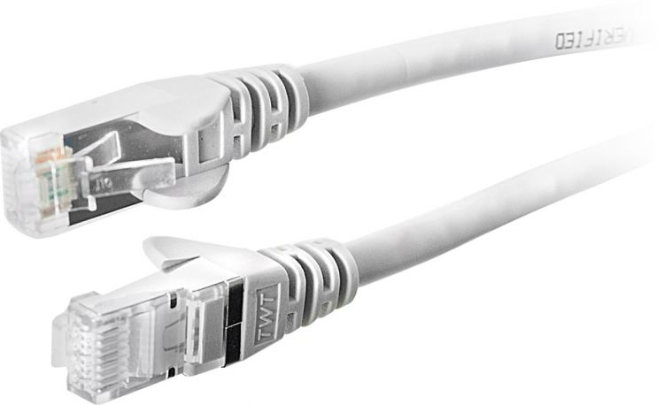 Кабель патч-корд F/UTP 6 кат. 7м. TWT TWT-45-45-7.0/S6-GY RJ45 - RJ45, 4 пары, серый