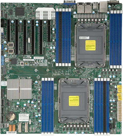 Материнская плата E-ATX Supermicro MBD-X12DPI-N6-B (2*LGA4189, C621A, 18*DDR4(3200), 14*SATA 6G RAID, M.2, 2*Glan, 7*PCIE, 2*VGA, 2*COM ,4*USB 3.2)