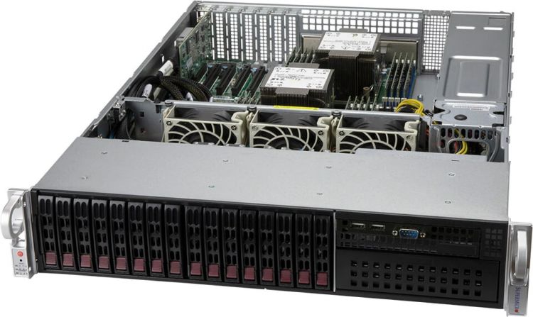 Серверная платформа 2U Supermicro SYS-220P-C9R LGA4189, C621A, 16*DDR4(3200), 16*2.5 HS, M.2, 6*PCIE, 2*1Glan,VGA, 2*COM, 4*USB 3.0, 2*1200W