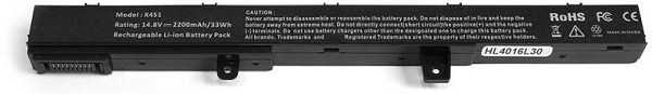 Аккумуляторы Asus  Xcom-Shop Аккумулятор для ноутбука Asus OEM X451 X551CA Series. 14.8V 2200mAh PN: A41N1308, X45Li9C