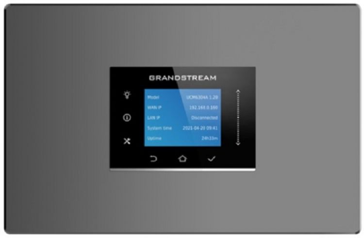 АТС IP Grandstream UCM6304A 4хFXS, 4xFXO, 1xWAN, 1xLAN, до 1000 абонентов / 150 одновременных вызовов, до 150 участников в конф., RemoteConnect