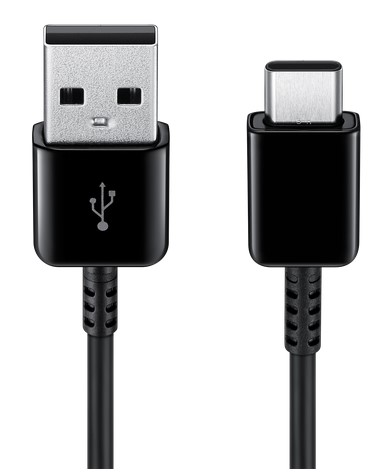 Кабель Samsung EP-DG930MBRGRU USB Type-C-USB 2.0, 1.5м, черный, компл. из 2х шт