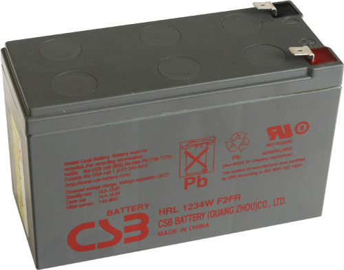 Батарея CSB HRL 1234W 12В, 9Ач, 151х65х98.3мм (с увеличенным сроком службы 10 лет)