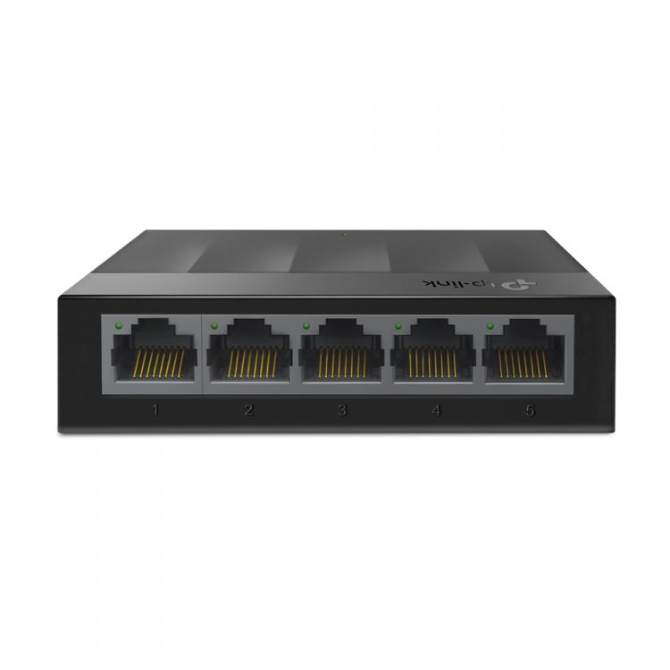 Коммутатор TP-LINK LS1005G 5 портов RJ45 10/100/1000 Мбит/с, пластиковый корпус, настольный/монтируемый на стену, plug and play