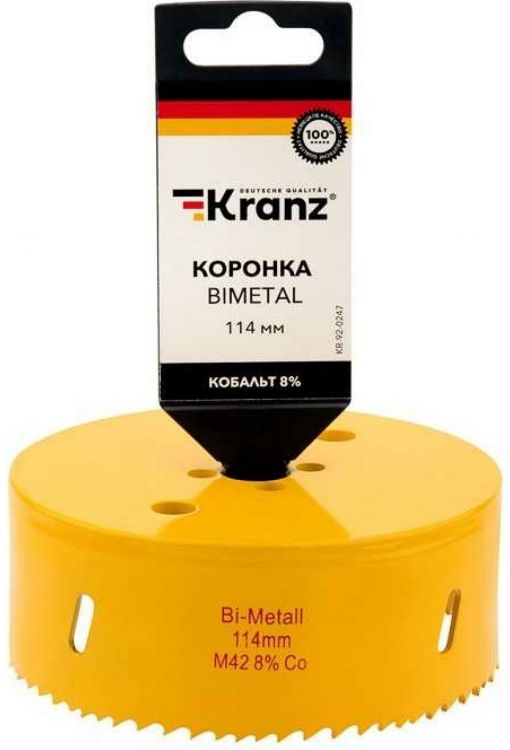 Коронка KRANZ KR-92-0247 Bimetal 114 мм