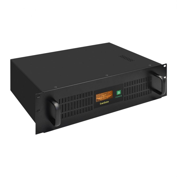 Источник бесперебойного питания Exegate ServerRM UNL-1500.LCD.AVR.2SH.4C13.RJ.USB.3U EX293056RUS 1500VA/900W, LCD, AVR, 2*Schuko+4*C13, RJ45/11, USB,