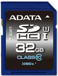 Карта памяти 32GB ADATA ASDH32GUICL10-R Premier SDHC Class 10 UHS-I