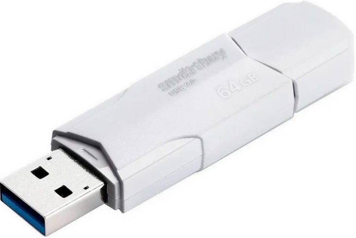 Накопитель USB 3.1 64GB SmartBuy SB64GBCLU-W3 Clue, белый