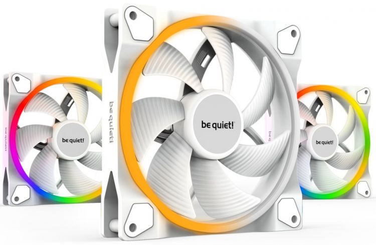 Вентилятор для корпуса Be quiet! Light Wings White BL102 140x140x25mm, 1500rpm, 56CFM, 23.3dBA, 4-pin PWM (3-pack)