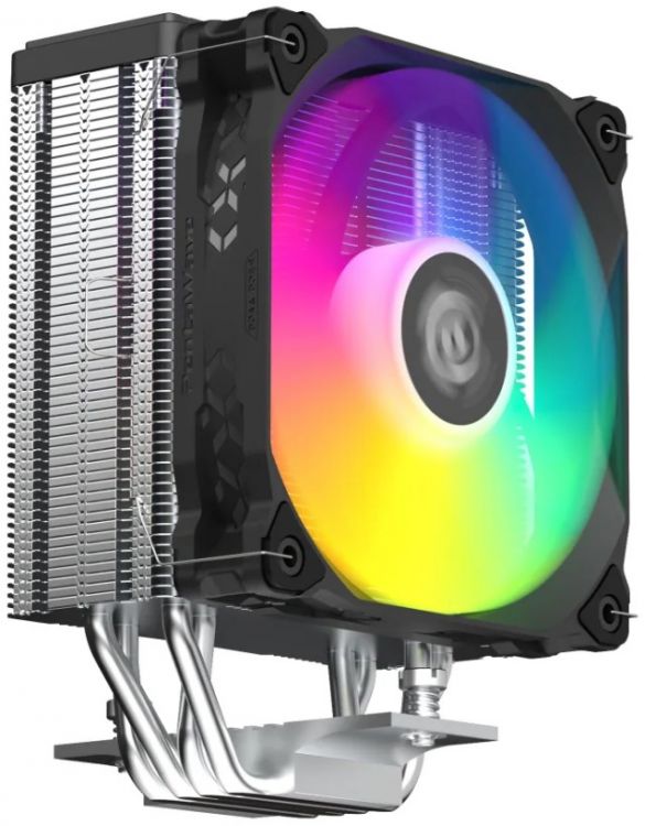 Кулер PentaWave PC-Z04E SRB ARGB PWM LGA115X/1200/1700/AM4/AM5 (120mm fan, 600-1850RPM, 86.5CFM, 12-32,6dBA, TDP 220W)