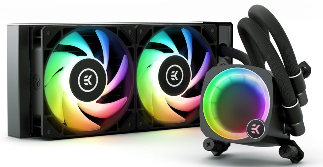 Система охлаждения жидкостная EKWB EK-Nucleus AIO CR240 Lux D-RGB LGA115x/1700/1200/2011/2011-3/2066/AM4/AM5 (2*120mm fan, 550-2300rpm, 72CFM, 36dBA,