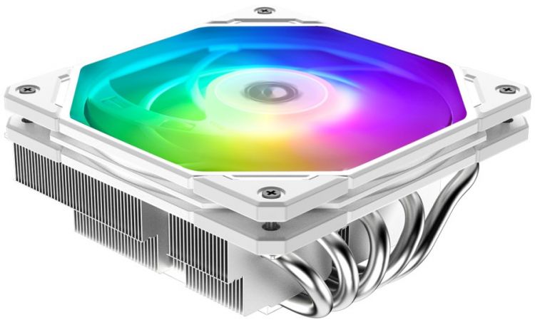 Кулер ID-Cooling IS-55 ARGB WHITE LGA1700/1200/115x/AM5/AM4 (120mm fan, 500-2000rpm, 54.6CFM, 31.2dBA, 4-pin PWM/3-pin ARGB) BOX