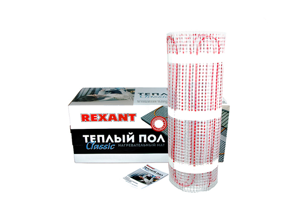 Теплый пол Rexant Classic RNX -6,0-900 51-0510-2 площадь 6,0 м2 (0,5 х 12,0 м), 900 Вт, двухжильный с экраном