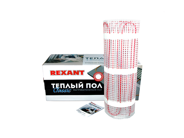 Теплый пол Rexant Classic RNX-10,0-1500 51-0519-2 Classic RNX-10,0-1500 (площадь 10,0 м2 (0,5 х 20,0 м), 1500 Вт, двухжильный с экраном