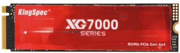 Накопитель SSD M.2 2280 KINGSPEC XG7000-2TB XG7000 2TB PCI-E 4.0 x4 NVMe 1.4 3D TLC 7400/6600MB/s TBW 1200 22х80mm heatsink