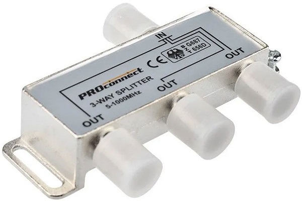 Сплиттер PROconnect 05-6022 ТВ х 3 под F разъём 5-1000 МГц