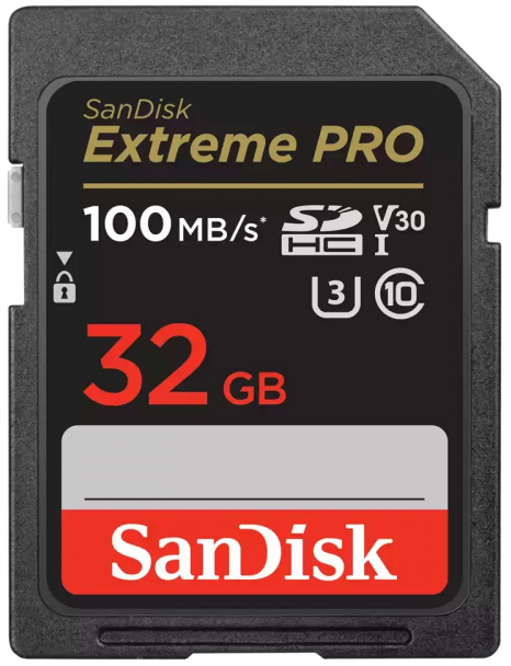 Карта памяти SDHC 32GB SanDisk Extreme PRO 100MB/s Read & 90MB/s Write, Lifetime Warranty