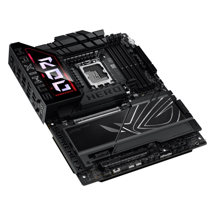 Материнская плата ATX ASUS ROG MAXIMUS Z890 HERO (LGA1851, Z890, 4*DDR5 (8800), 4*SATA, 6*M.2, 8*USB 3.2, USB Type-C, 2*PCIe x16, 2*Thunderbolt 4, HDM