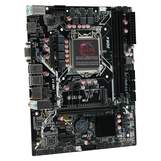 Материнская плата mATX Afox IH510D4-MA6-V2 (LGA1200, H510, 2*DDR4 (3200), PCIe, M.2, 3*SATA 6G, HDMI, VGA, 2*USB 2.0, 2*USB 3.0)