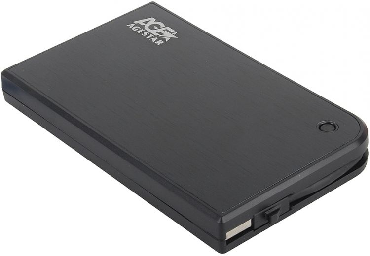   Xcom-Shop Внешний корпус для HDD SATA 2.5” AgeStar 3UB2A14 (BLACK) для HDD/SSD SATA 6Gb/s 2.5, USB 3.0, алюминий/пластик, черный