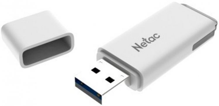 Накопитель USB 2.0 128GB Netac NT03U185N-128G-20WH белый