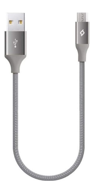 Кабель TTEC 2DK25UG microUSB 0.3m s.gray