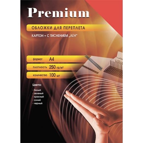 Обложка Office Kit LRA400250 А4 лён красные 100 шт.