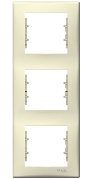 Рамка Schneider Electric SDN5801347 Sedna 3-я вертикальная, IP20 (бежевая)