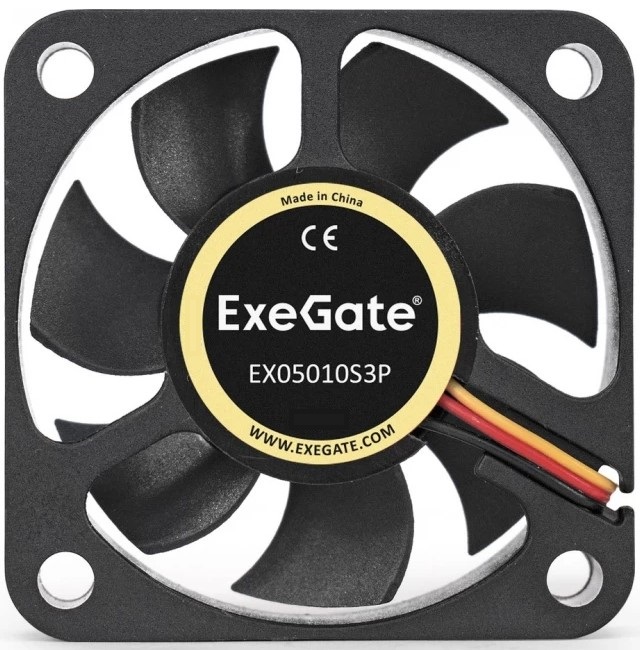 Вентилятор для корпуса Exegate EX05010S3P-24 EX297069RUS 50x50x10 mm, 7200rpm, 10.6CFM, 39dBa, 3-pin