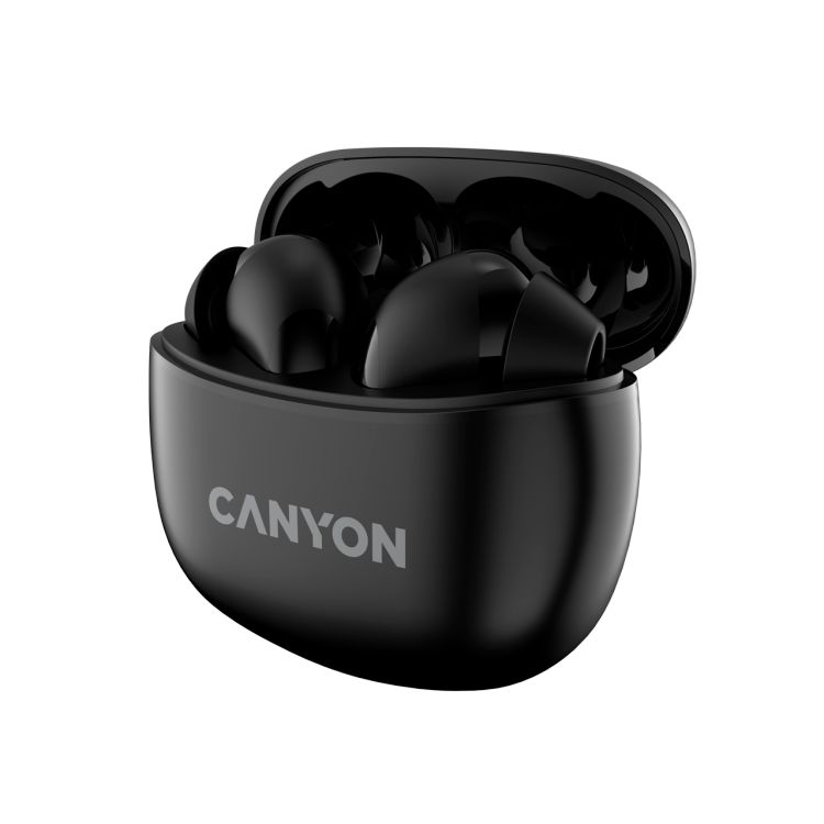  Наушники беспроводные Canyon TWS-5 Bluetooth: 5.3, 20-20 кГц, 32 ОМ, 2*40 мАч, 500 мАч, USB-C, IP33, black