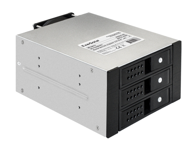  Корзина для жесткого диска Exegate HS335-02 EX291656RUS универсальная, на 3*3,5/2.5 SATA HDD, занимает 2*5,25 отсека, RTL