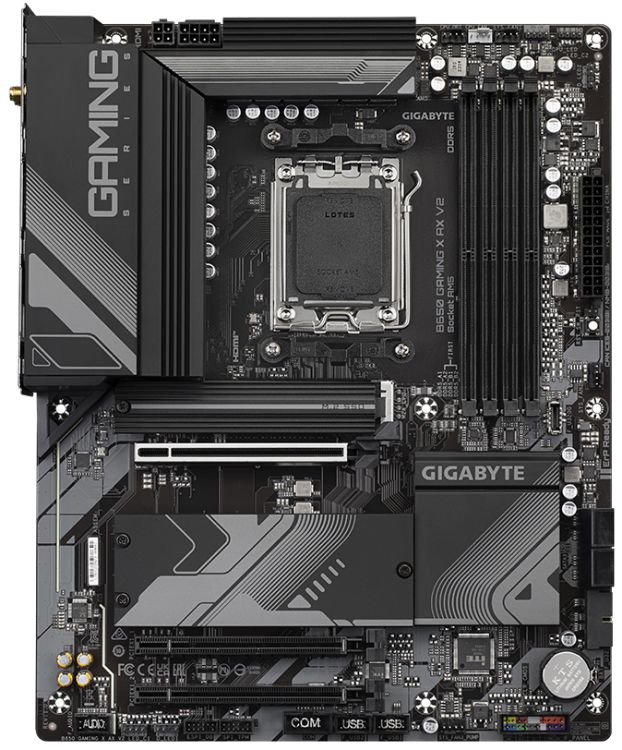 Материнская плата ATX GIGABYTE B650 GAMING X AX V2 (AM5, AMD B650, 4*DDR5 (8000), 4*SATA 6G RAID, 3*M.2, 2.5Glan, WiFi, BT, HDMI, DP, 2*USB 3.2, 2*USB