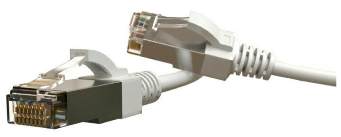 Кабель патч-корд S/FTP 6 кат. 3м Hyperline PC-LPT-SFTP-RJ45-RJ45-C6-3M-LSZH-WH 28AWG, LSZH, белый