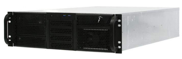 Корпус серверный 3U Procase RE306-D4H7-C8-48 4x5.25+7HDD,черный,без блока питания(2U,2U-redundant),глубина 480мм,MB CEB 12x10.5,8slot