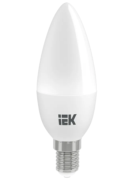 Лампа светодиодная IEK LLE-C35-7-230-40-E14 Eco 7Вт C35 свеча 4000К нейтр. бел. E14 230В