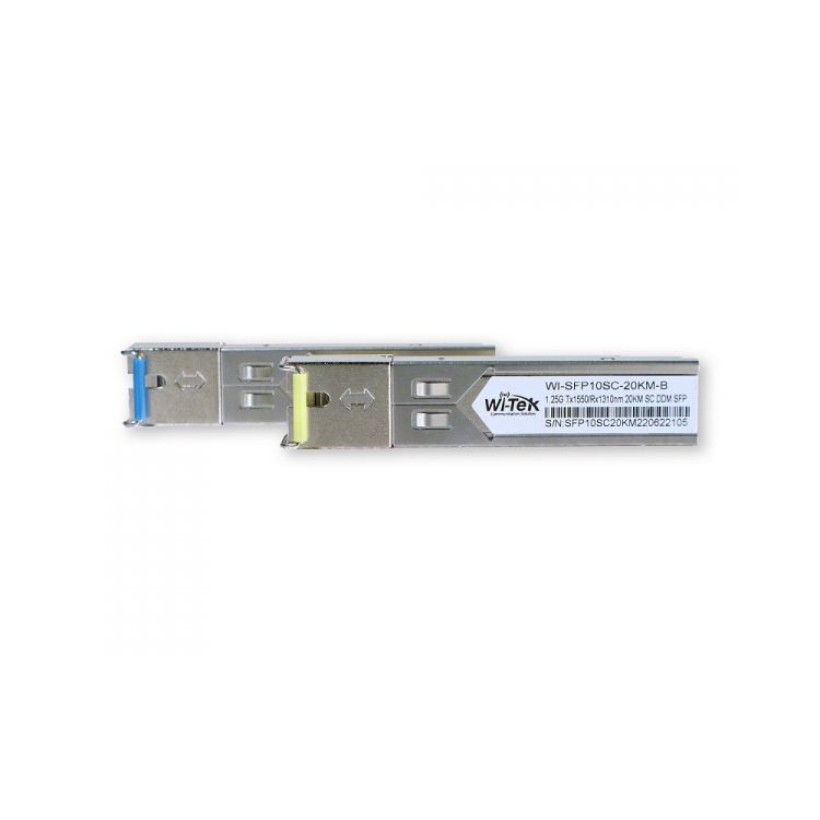 Модуль Wi-Tek WI-SFP10SC-20KM WDM, дальность до 20км (14dB), комплект 2шт 1310/1550нм